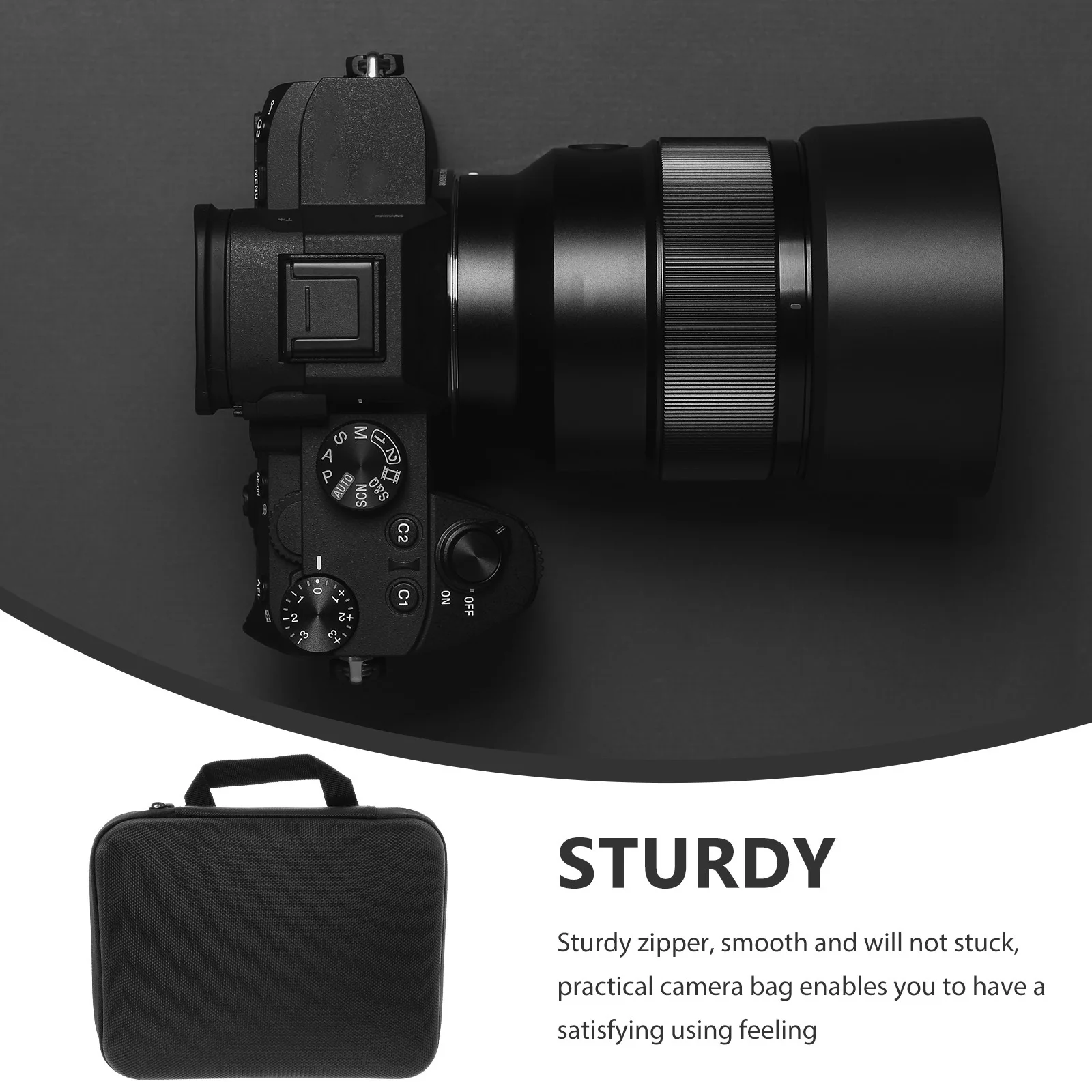 

Compact Camera Case Lightweight Wear-Resistant Anti-Scratch Storage Pouch for Hiking Cycling Traveling on-The- Commute