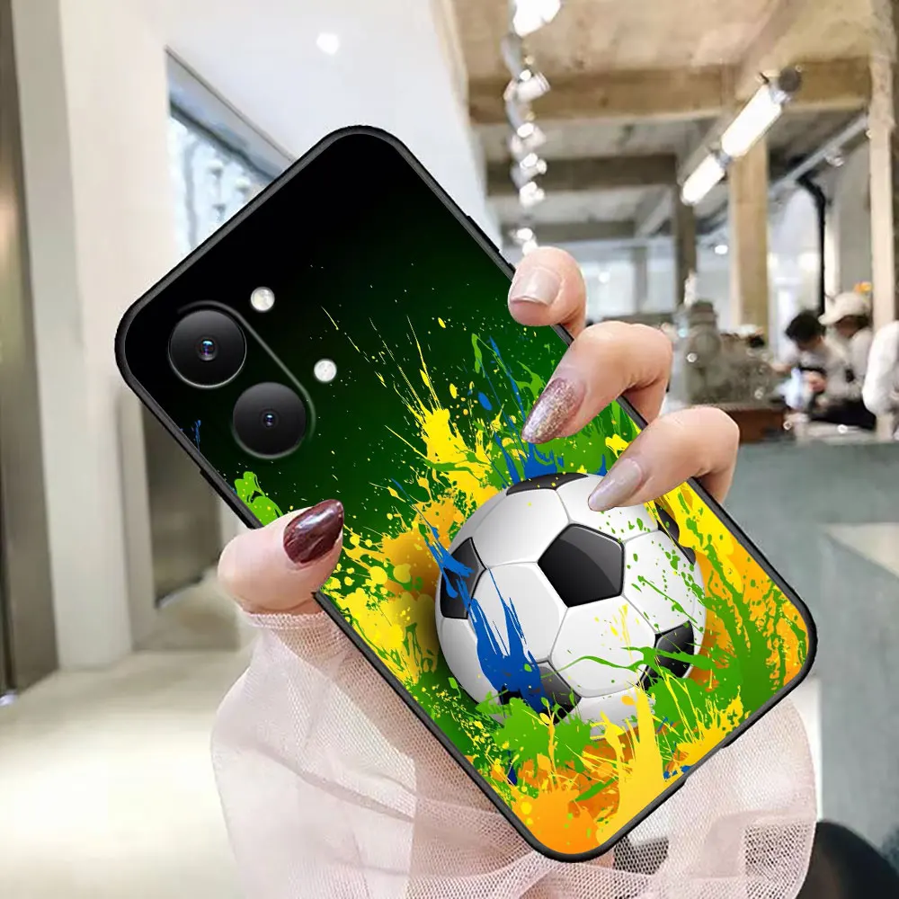 Soccer Ball Football Cover Phone Case For Xiaomi POCO F5 F6 F7 F8 X3 X4 GT X5 X6 X7 X8 M4 M5 M6 M7 M8 PRO MAX Shell Capa Case