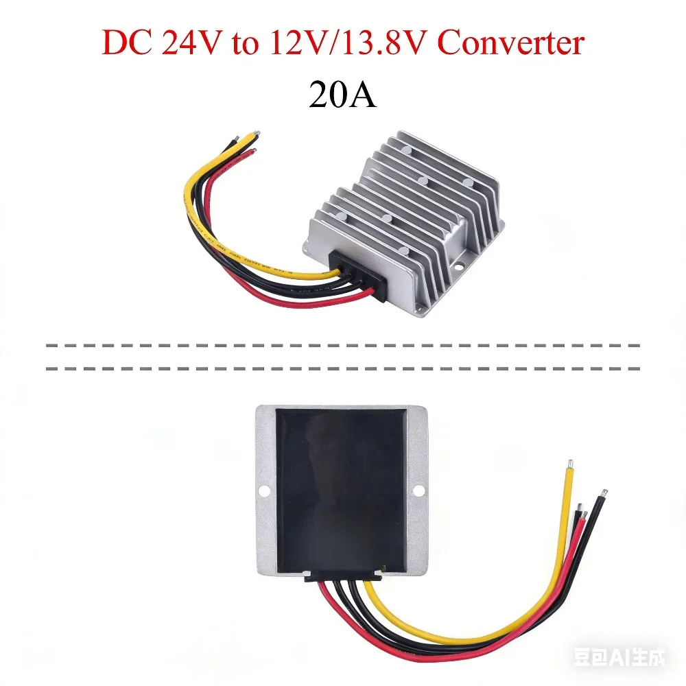 

DC 24V to 12V/13.8V 20A 240W/276W Power Converter Buck Regulator Auto Step Down Voltage Power Supply Module for Car Waterproof