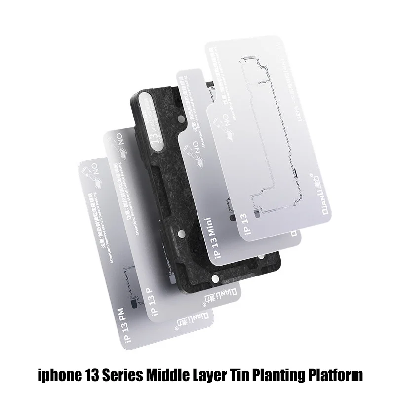 Qianli Motherboard Middle Layer Board 3D BGA Reballing Stencil Plant Tin Platform For iPhone 13 13 Pro Max 13 Mini Repair Net