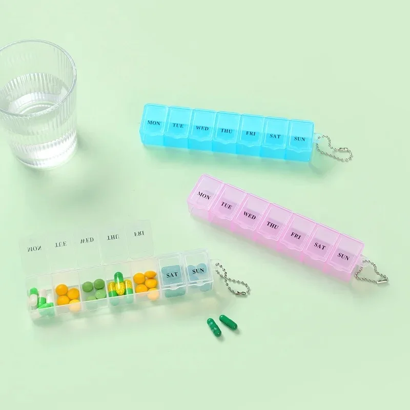 1-3pcs 3 Colors 7 Days Pill Medicine Box Weekly Tablet Holder Storage Organizer Container Medicine Storage Independent Lattice