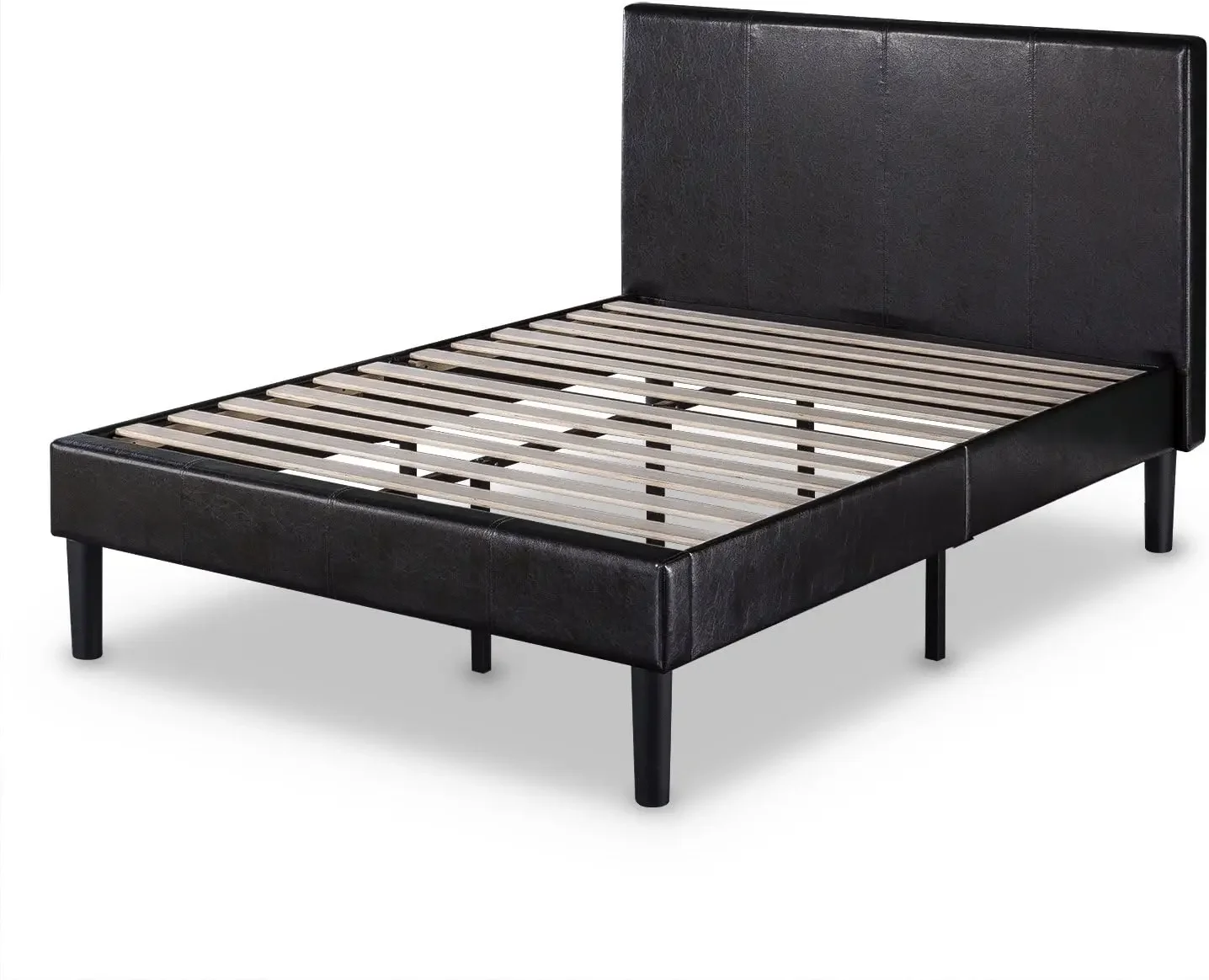 Zinus Gerard Faux Leather Upholstered Platform Bed Frame/ Wood Slat Support / No Box Spring Needed / Easy