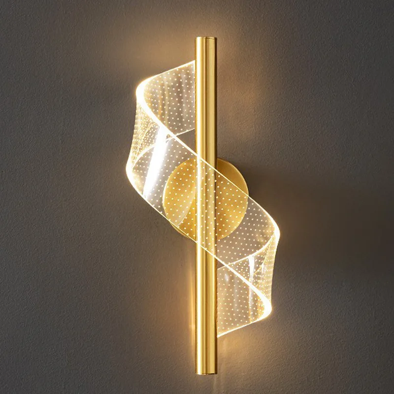 

Nordic LED Wall Light Modern Interior Lighting Home Bedside Living Room Decoration Gold Black Wall Sconce Pendant Lamp Fixture