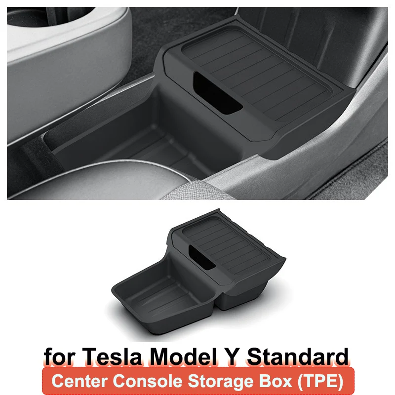 Für Tesla Model Y Standard RWD 2025 2026 Mittelkonsolen-Aufbewahrungsbox Armlehnenbox Ablage Schutzmatte Zubehör