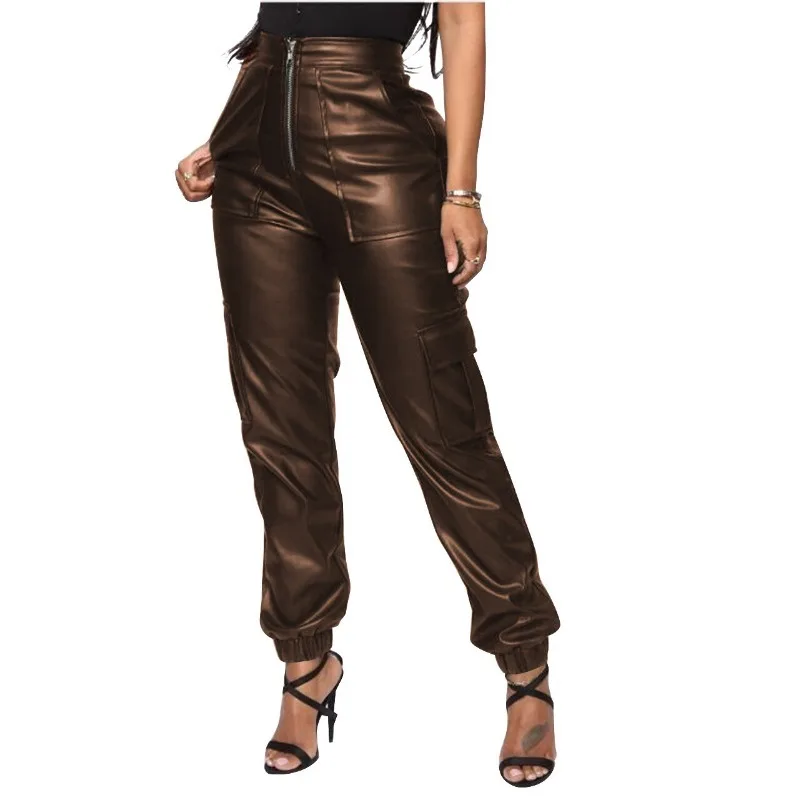 

Women's Solid Loose Pockets Stitching Pants 2023 Autumn Winter Pants Trousers Women Zipper High Waist Work Clothes Pencil Pants