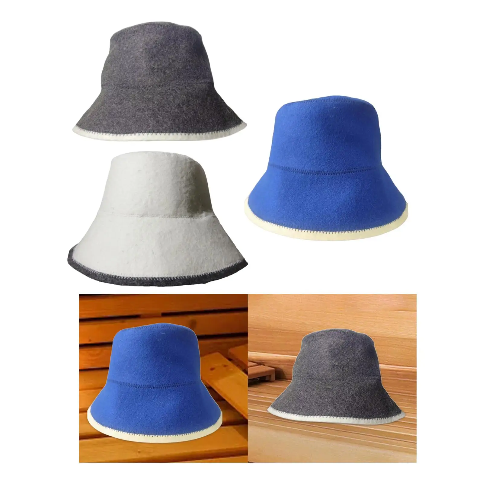 Russian Bath Hat Wool Felt Heatproof Russian Style Stylish Sauna Accessories for