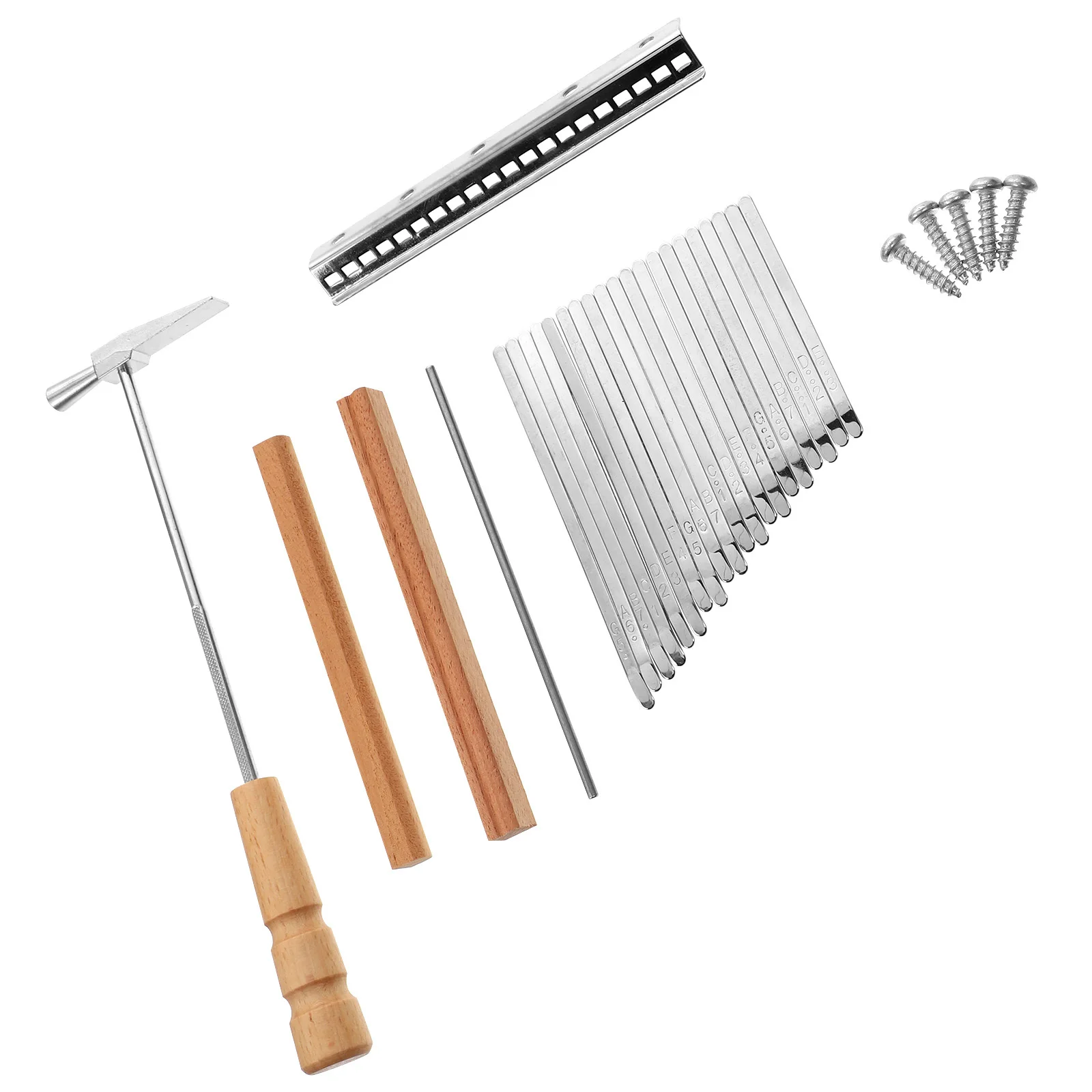 1Set Kalimba Accessoires Stalen Sleutels Stemhamer Duurzame Vervangende Onderdelen Langdurige Muziekinstrument Benodigdheden