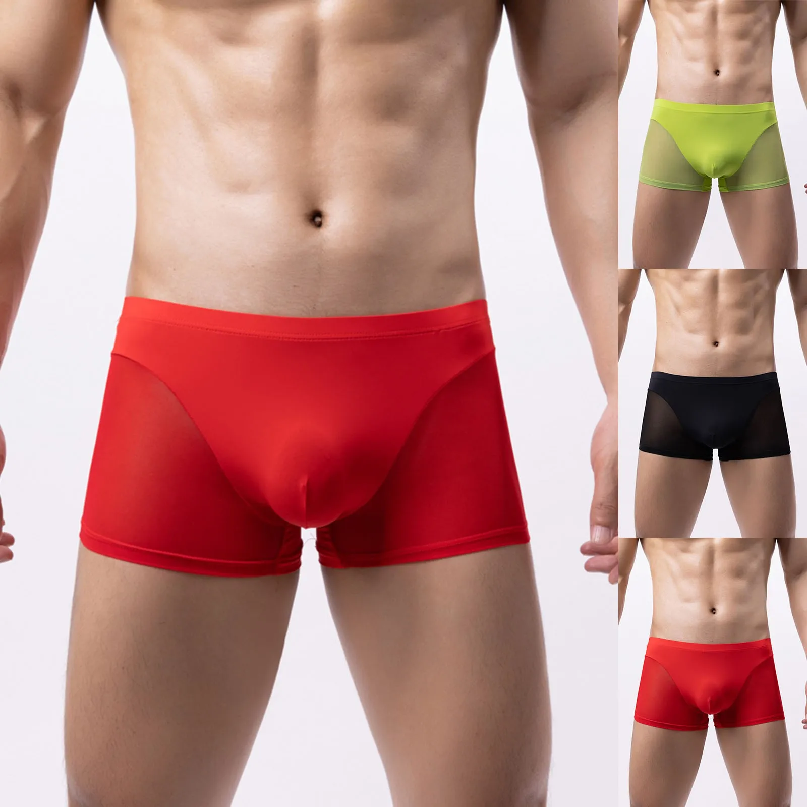 

Мужское компрессионное нижнее белье из ледяной шелковой сетки, мужское удобное сексуальное трендовое дышащее простое мужское нижнее белье с длинными штанинами