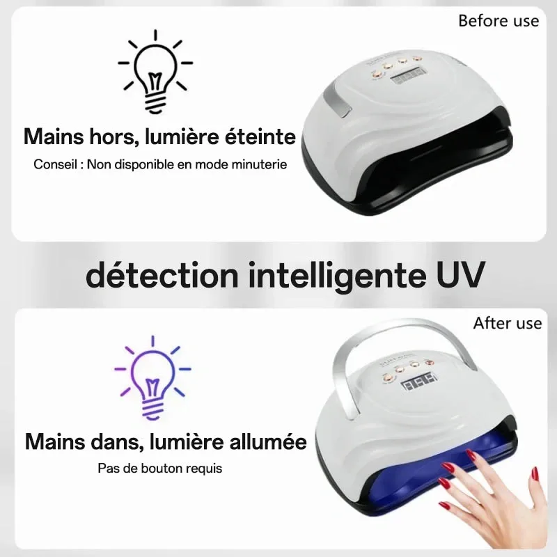 SUN X27 MAX UV LED مصباح ل مانيكير مصابيح الأظافر مجفف لعلاج الأشعة فوق البنفسجية هلام البولندية أدوات الأظافر مع الاستشعار شاشة الكريستال السائل
