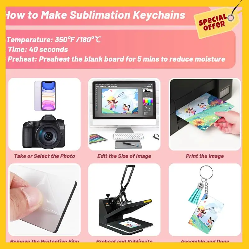 

Abcysublimation Keychain Blanks Bulk, Set Of 30 Sublimation Keychain Blanks Set With Tassels, Keychain Circle, Keychain