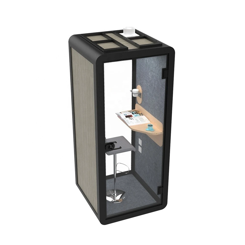 Independent privacy phone booth design 45 decibels sound insulation
