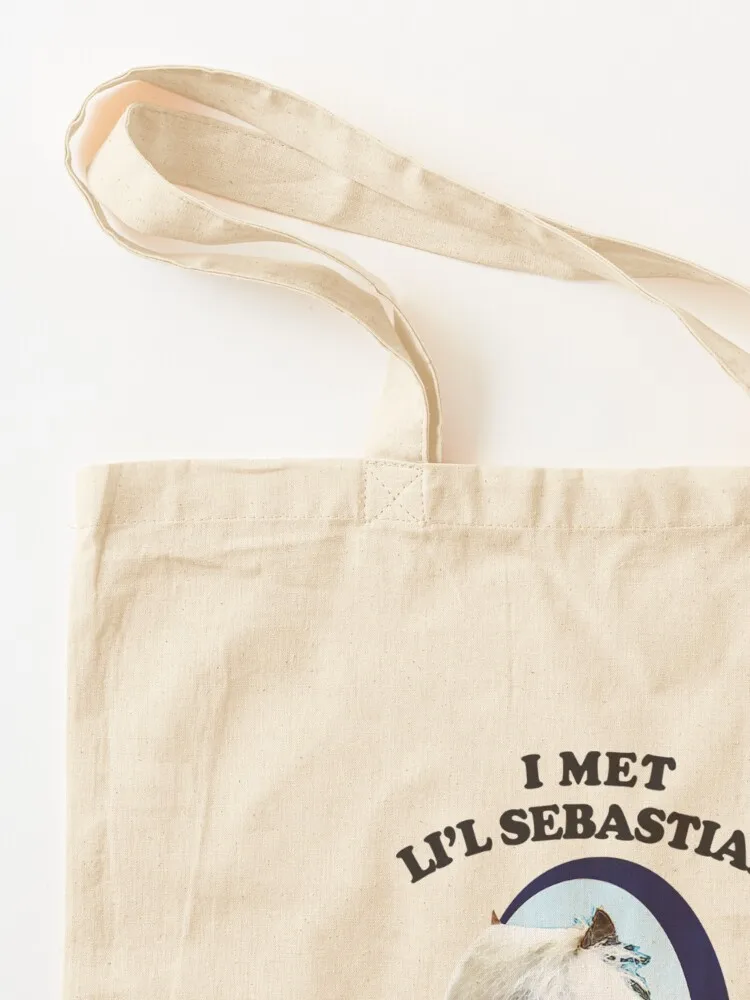 Lil Sebastian Parks and Recreation Tote Bag Reuseable Canvas Fashion Shopping Grocery School Femal Gril Women Person