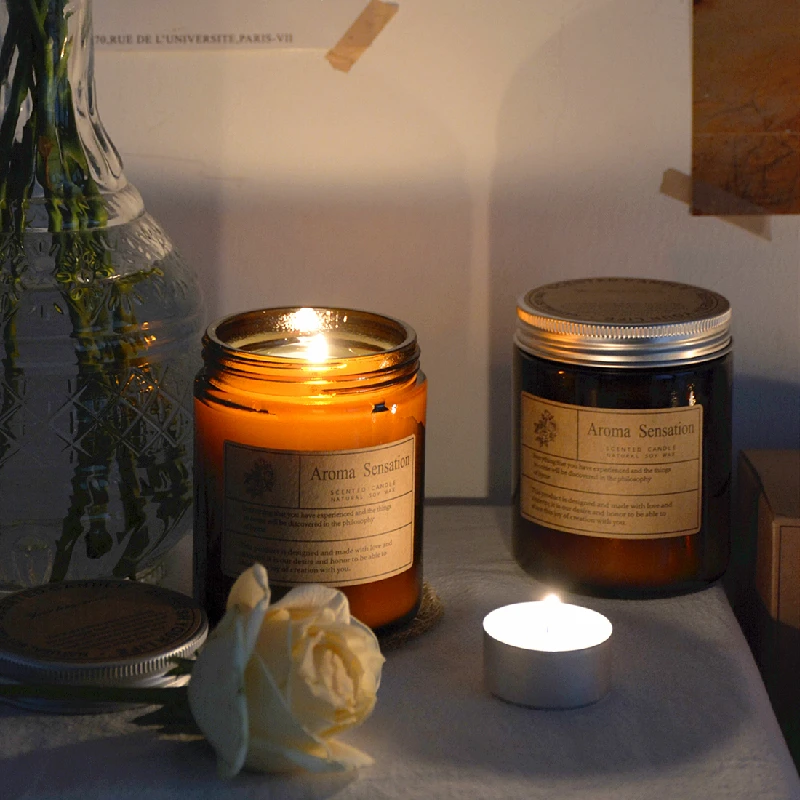 The product can be customized.Aromatherapy Candle Bedroom Soothing and Sleeping Aid Smokeless Essential Oil