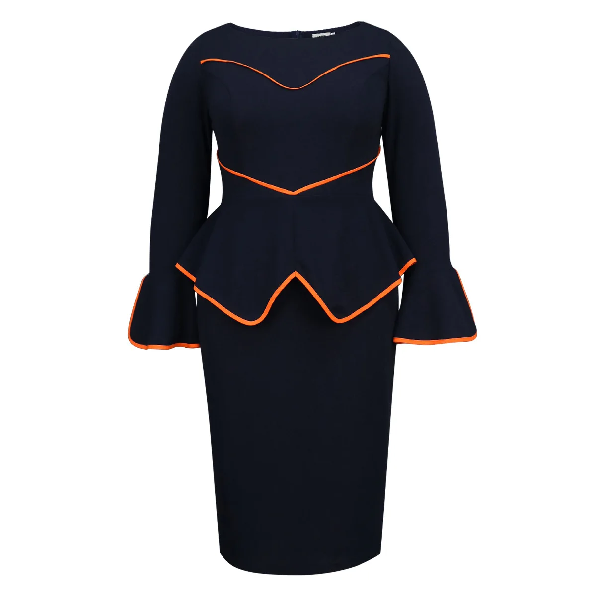 Dashiki Afrikanische Kleider für Frauen Herbst Elegante Lange Ärmel Einfarbig Party Abend Midi Kleid Outfits Afrika Kleidung L-4XL