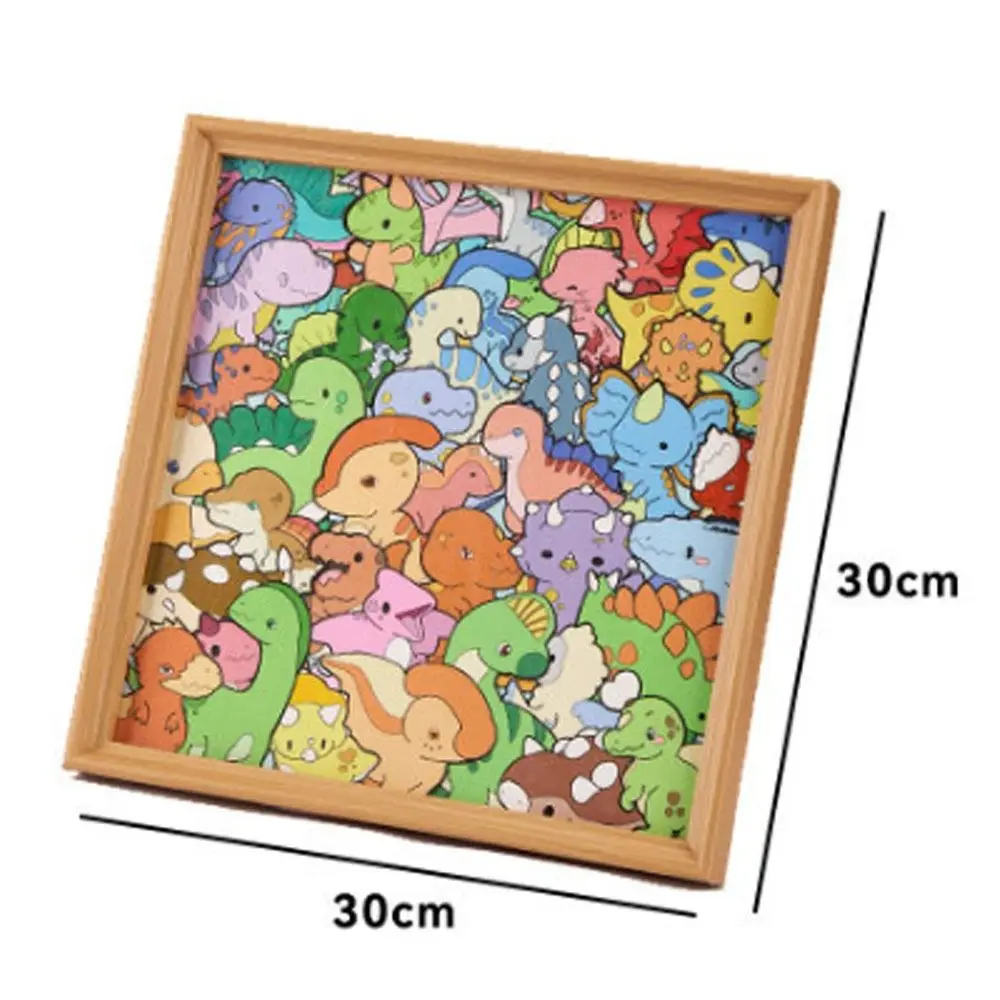 ชุดระบายสีไม้รูปไดโนเสาร์พร้อมกรอบรูป  จิ๊กซอว์รูปสัตว์  งานฝีมือระบายสี  ชุดทำกรอบรูปพร้อมระบายสี