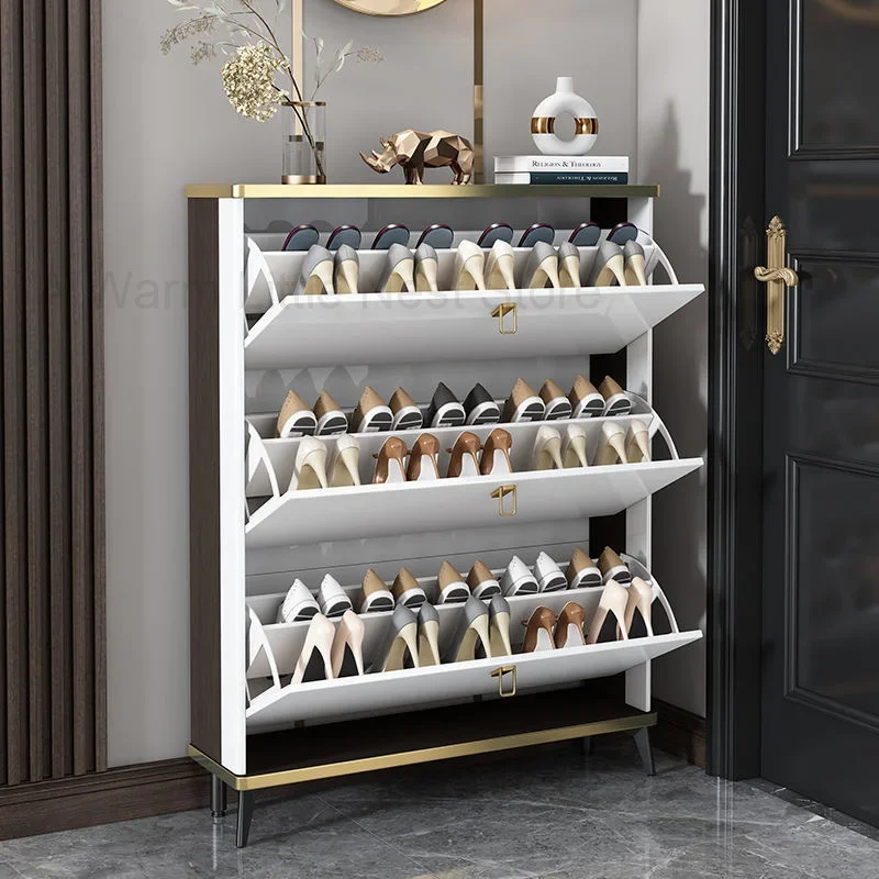 Household Furniture Ultra-thin Shoe Cabinet Dormitory Hallway Entrance Shoe Rack Apartment Hotel Storage Rack Shoe Rack