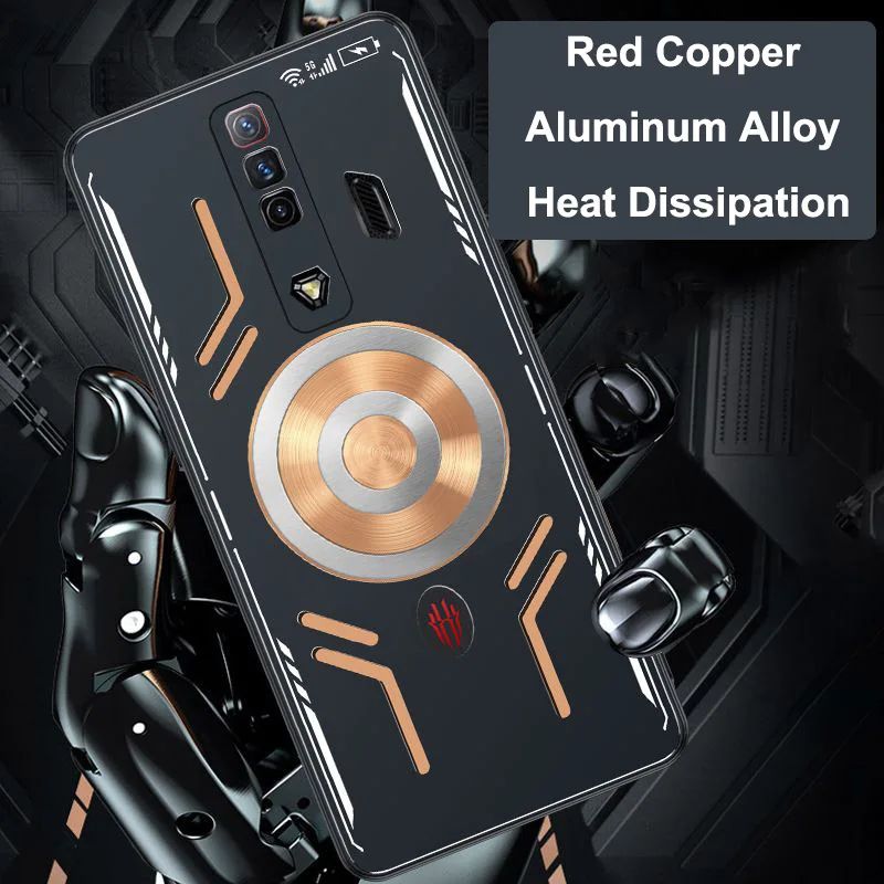 For Red Magic 7S Pro Case For Nubia Red Magic 7 Pro Copper Aluminum Heat Dissipation Cover For Red Magic 7 7S 5G Shell