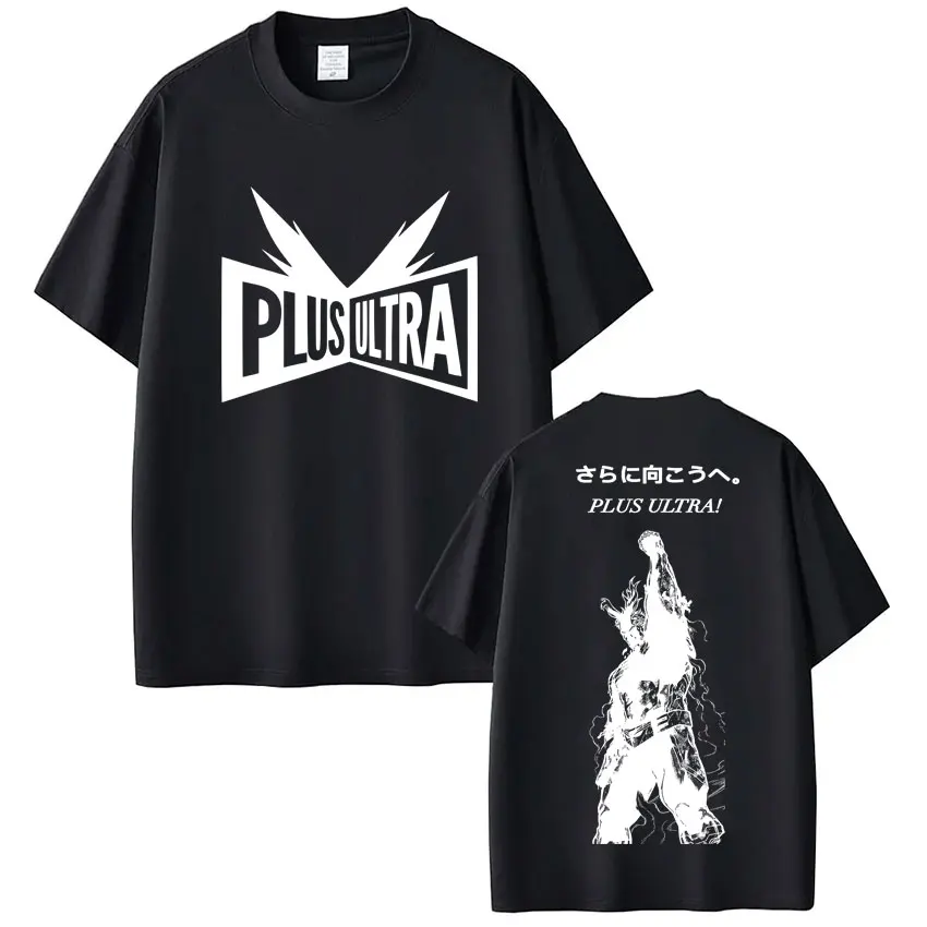 Anime My Hero Academia Go Beyond Plus Ultra T-Shirts Men Women Harajuku Fashion Manga T-shirt Loose Casual Cotton O-Neck T Shirt