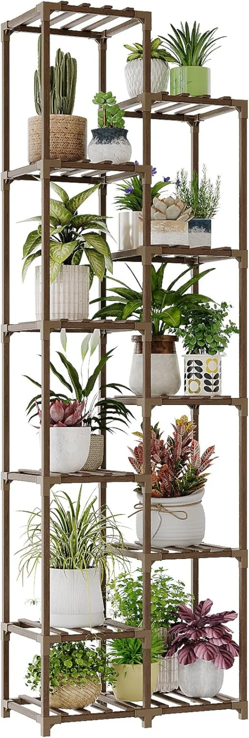 

Plant Stand Indoor Outdoor 11 Tire Tall Large Wood Plant Shelf Multi Tier Flower Stands Garden Shelves Wooden Plant Dis