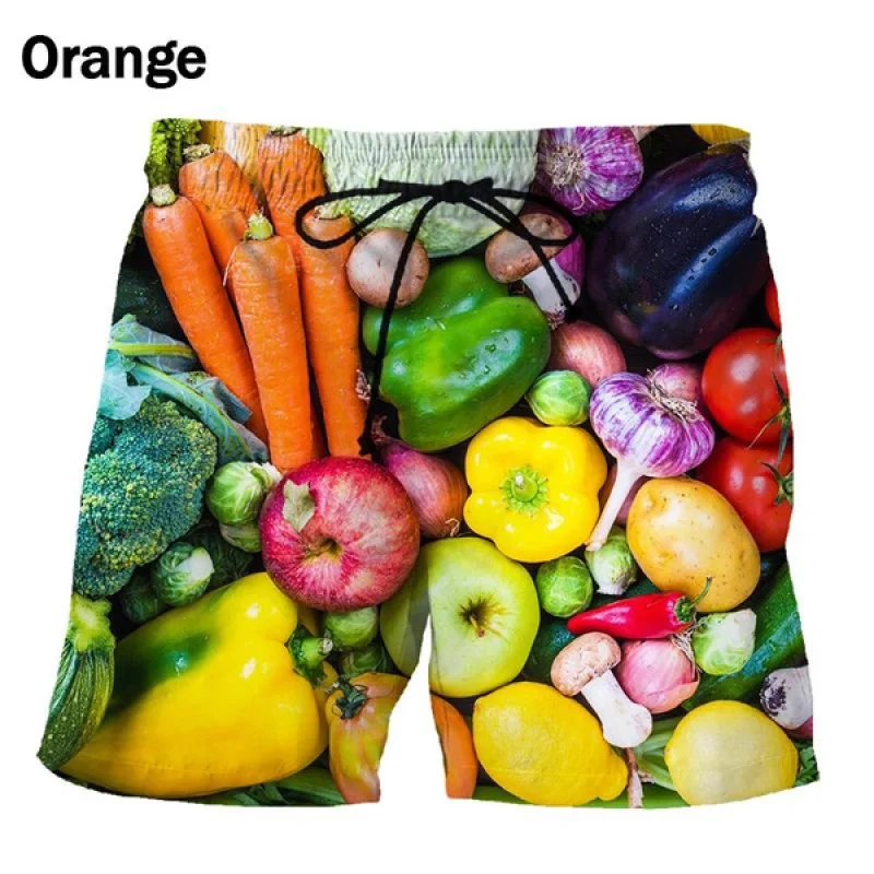 Shorts de plage College de fruits en 3D, nouvelle collection, mode d'été, drôles