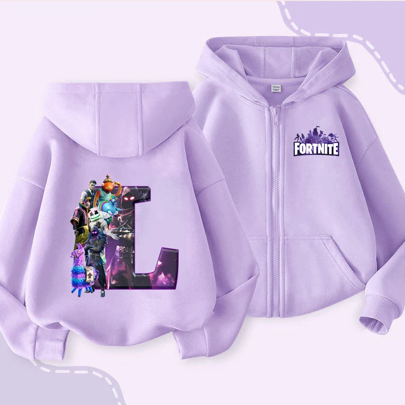 2026 Fortnites Felpe con cappuccio Abbigliamento per bambini Gioco Fortezza Notte Bambini Ragazze Ragazzi Felpa con cerniera Felpa con cappuccio Baby Casual Top