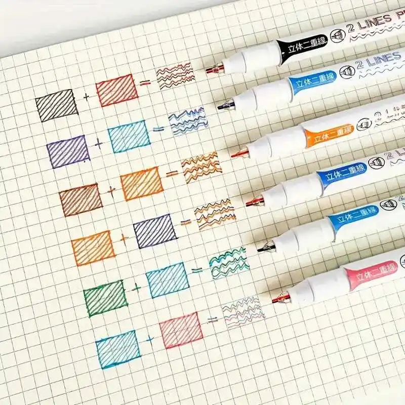 36pcs Double Liner Colored Marker Pens for Journals and Decorative Writing