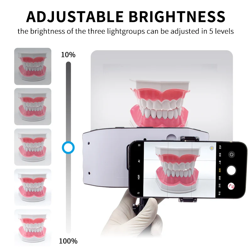 ทันตกรรมบรรจุโคมไฟจัดฟันช่องปาก LED อุปกรณ์การถ่ายภาพปรับ Macro Intraoral Light สําหรับทันตกรรมทันตแพทย์