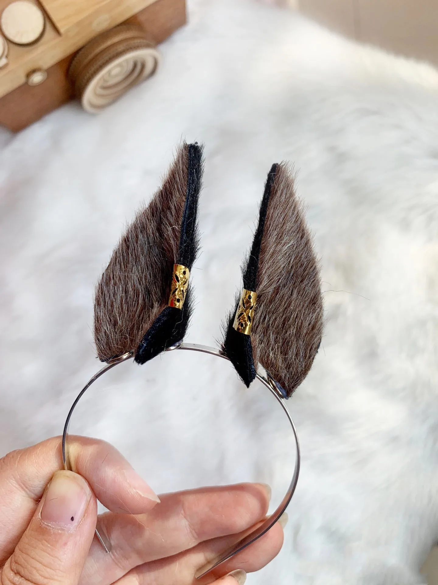 BJD Doll Headdress,1/3 DD SD Tiara,  1/4 1/6 MDD Animal Ear Headband