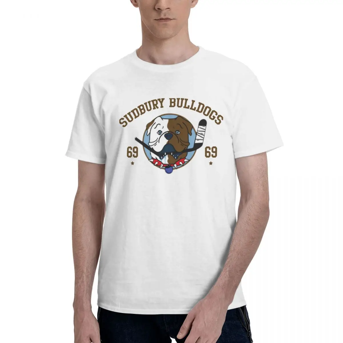 Men Shoresy Hockey Jersey TV Sudbury Bulldogs Fun T Shirt Vintage Cotton Crewneck Men Clothing