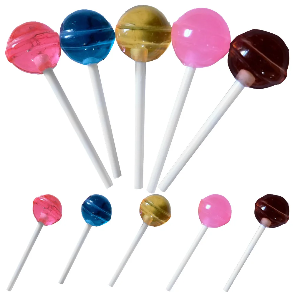 

10Pcs Mini House Lollipops Model House Food Miniature Food Lollipop Model