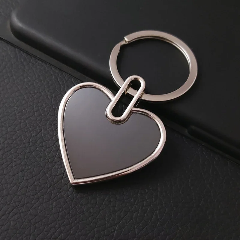 50pcs Free Engraving Metal Keychain Custom LOGO QR Code Text Lettering Personalized Advertisement Gift Zinc Alloy Key Holder
