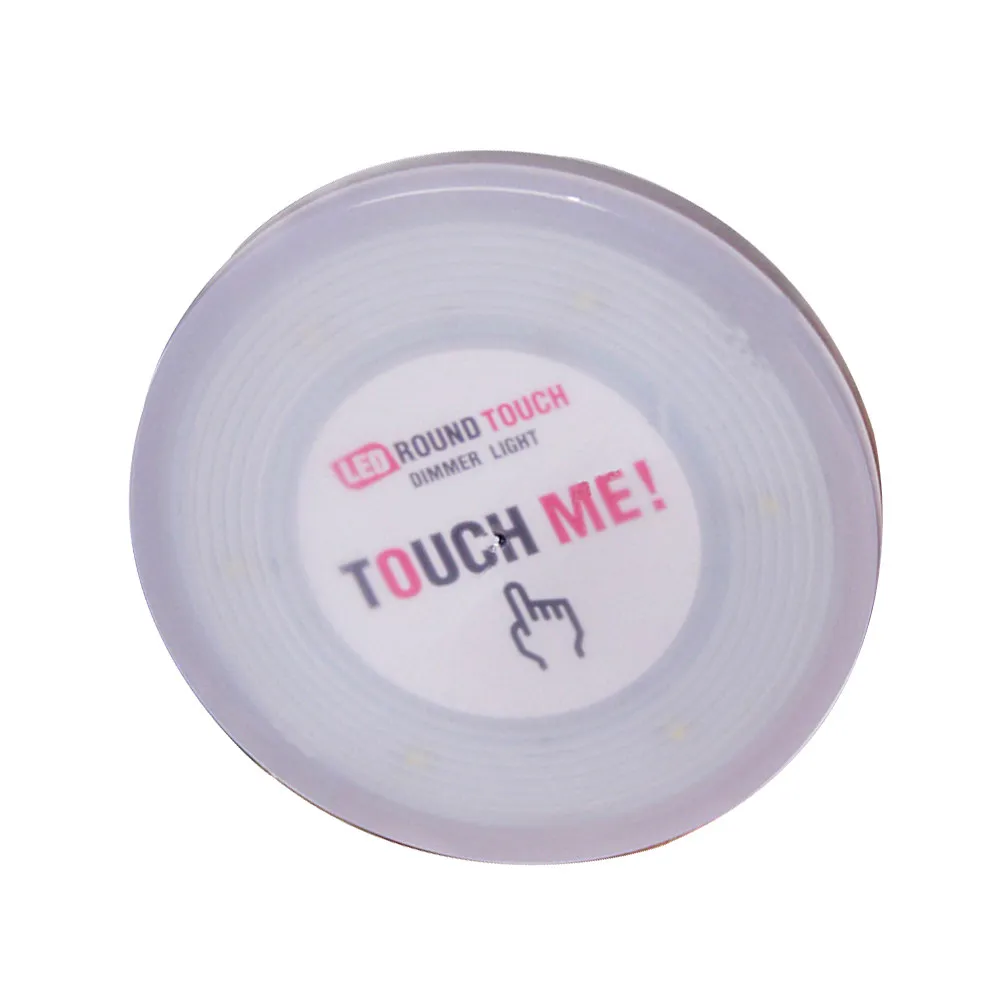 

6 LED Round Touch Control Lamp Dimmable Night Light Safe for Kids Closets Cabinet Eye Caring Translucent Cover