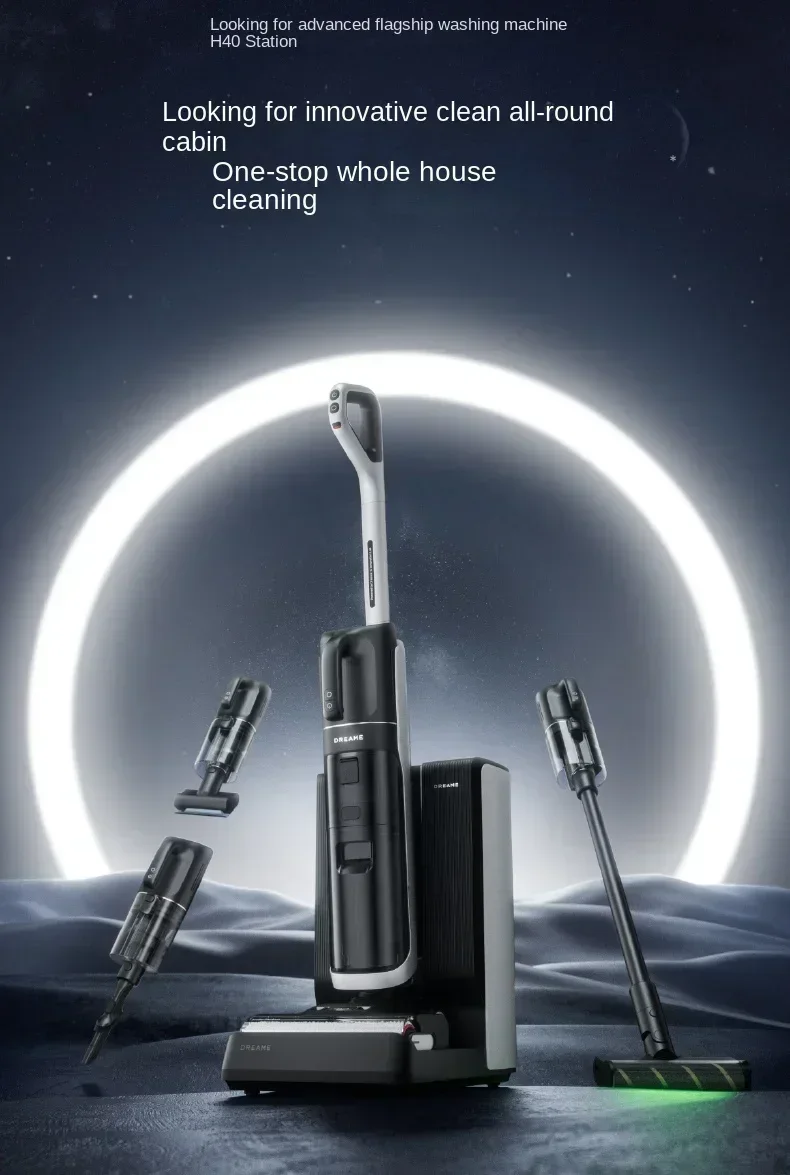 Dreame H40 Station,Sweeping, Suction and Towing All-in-one Machine, Automatic Upper  Lower Water Hot Water Cleaning Robot Latest