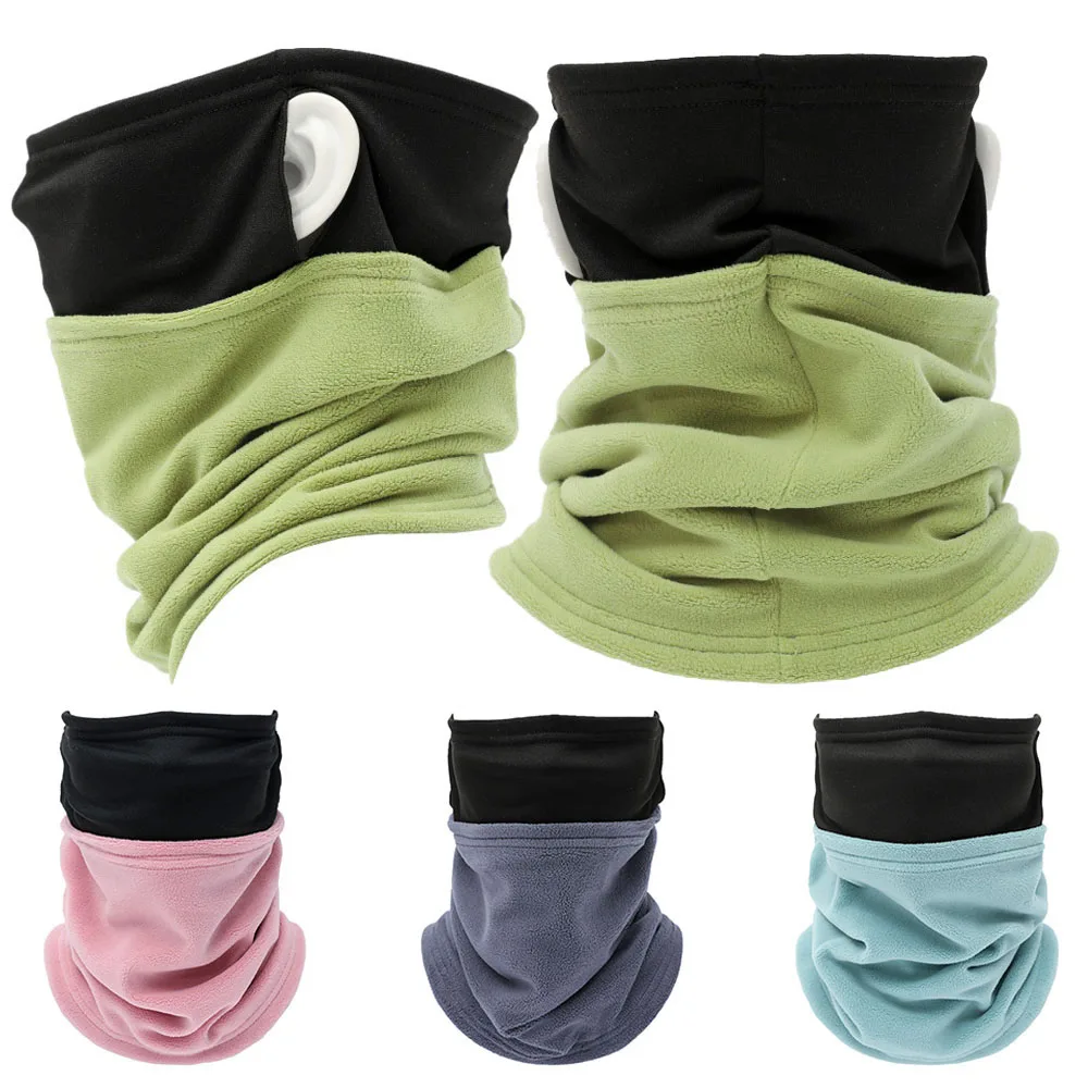 Fleece Face Mask Neck Warmer Winter Windproof Warm Mask Cycling Face Mask Neck Buff Women Men Sport Scarf Ski Hiking Riding Mask