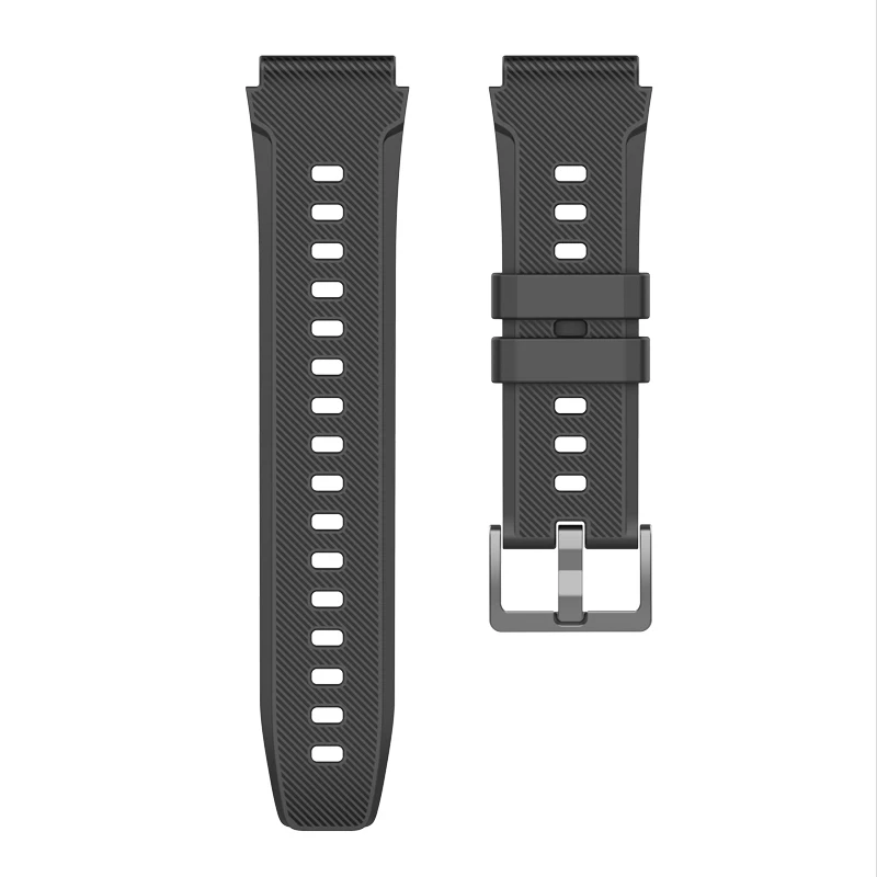 22mm Soft Silicone Band For Watch Adjustable Watch Strap Sport Wristband Bracelet Accessories Camouflage Black C20Pro Watch Band