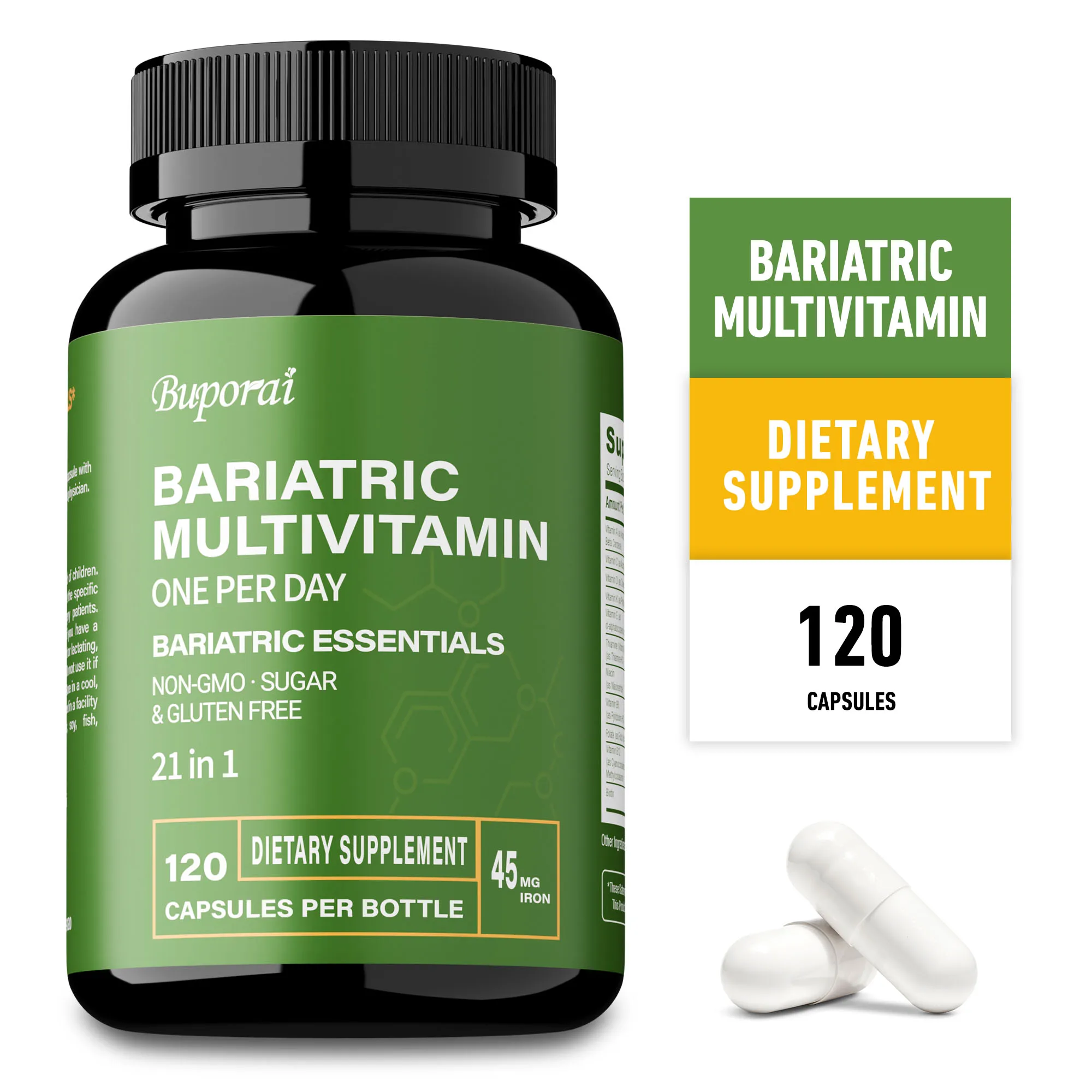 

Bariatric Multivitamin Supplement - Helps Improve Joint Flexibility, Maintaining Energy Levels, Promote Bone and Overall Health