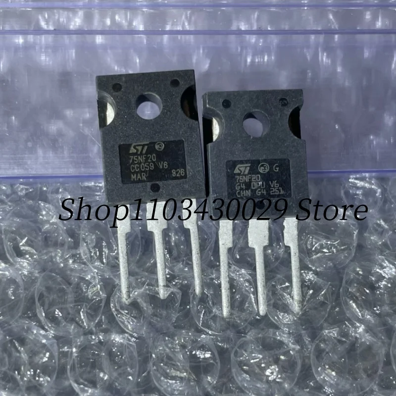 

10 шт., новый и оригинальный транзистор STW75NF20 75NF20 TO-247 75A 200V N-Channel Power MOSFET