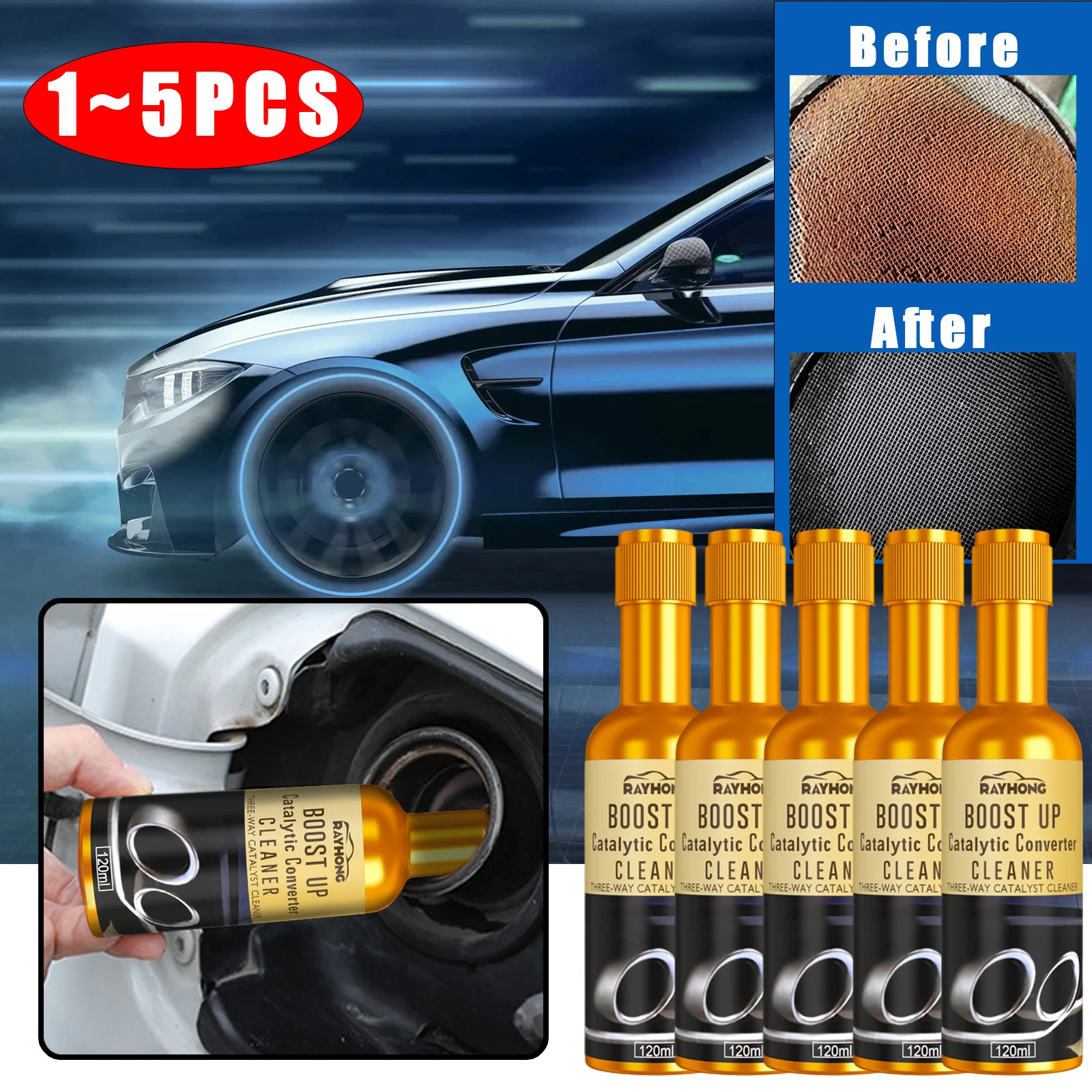 5pcs 120ml Promotion Car Catalytic Converter Cleaners To Automobile Engine CSV Clean Accelerators Catalysts Easy Cleaner