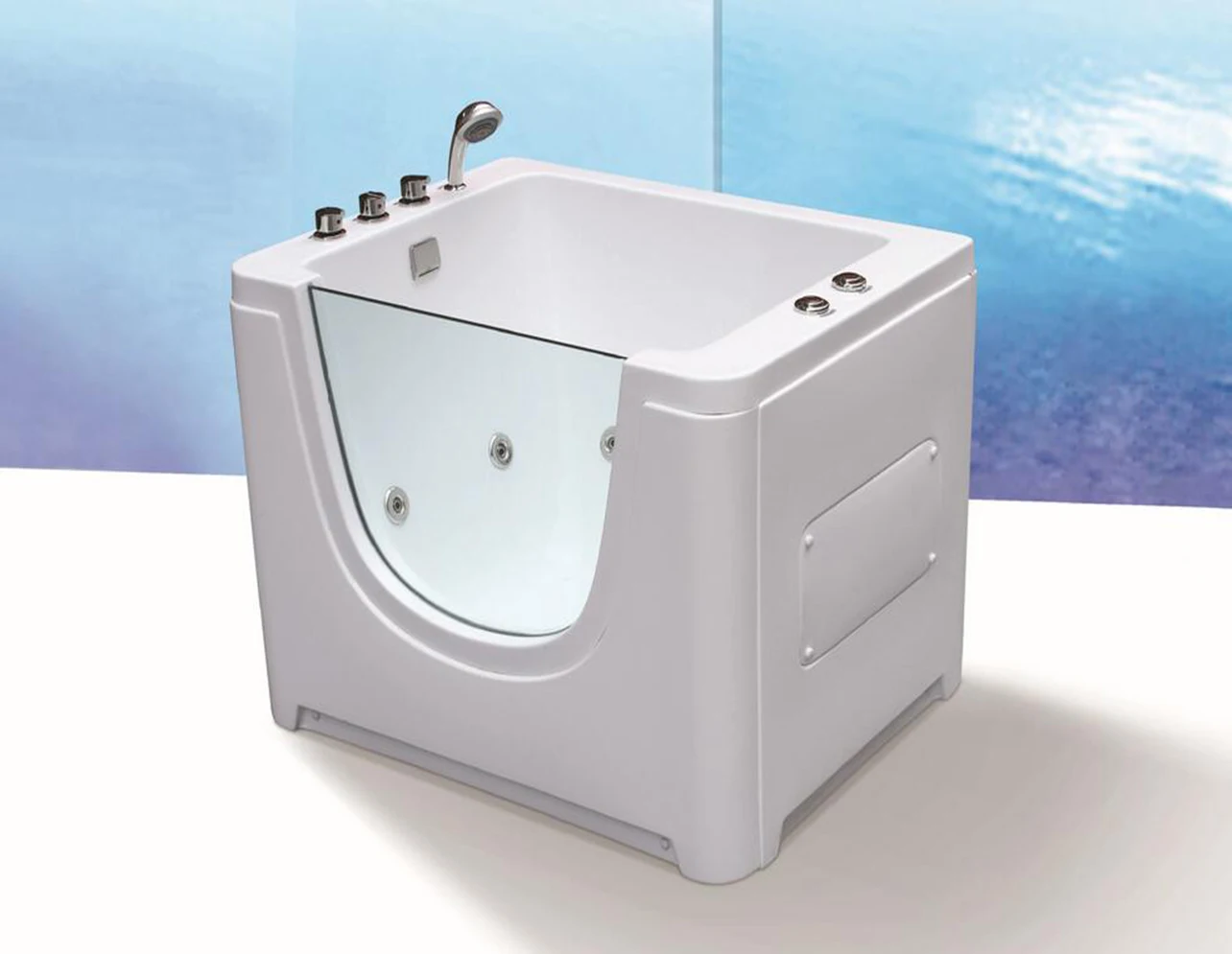 1100X850X840mm Infant Baby Portable Spa Acrylic Hydromassage Chromotherapy Whirlpool Kids Children Bathtub RS022B
