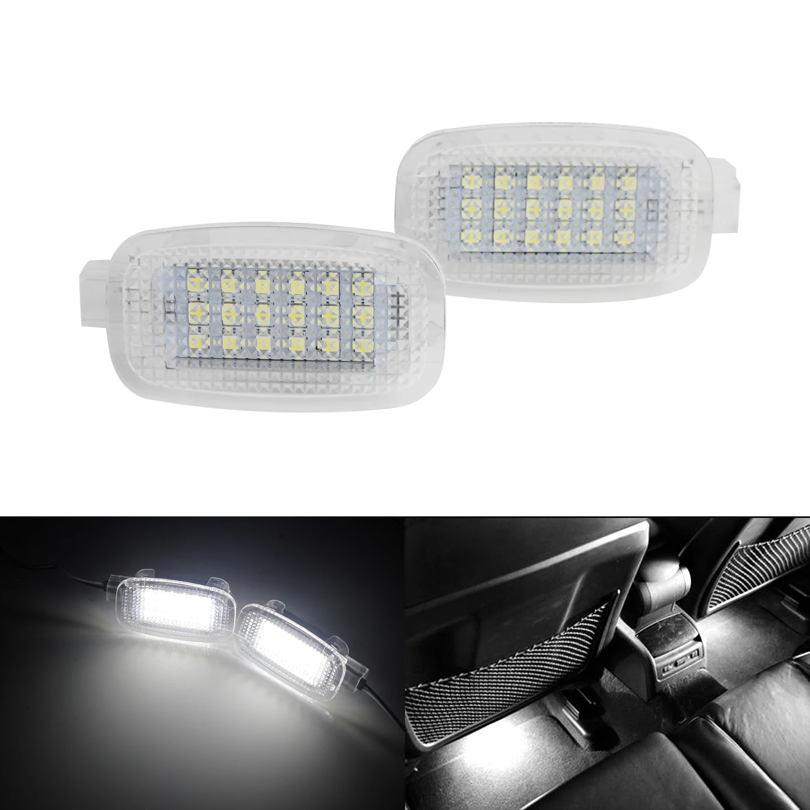 ANGRONG 2x LED Courtesy Deur Voetenruimteimte Kofferbak Licht Voor Mercedes Benz W204 W216 W212 C207 X204 GLK W221 R230