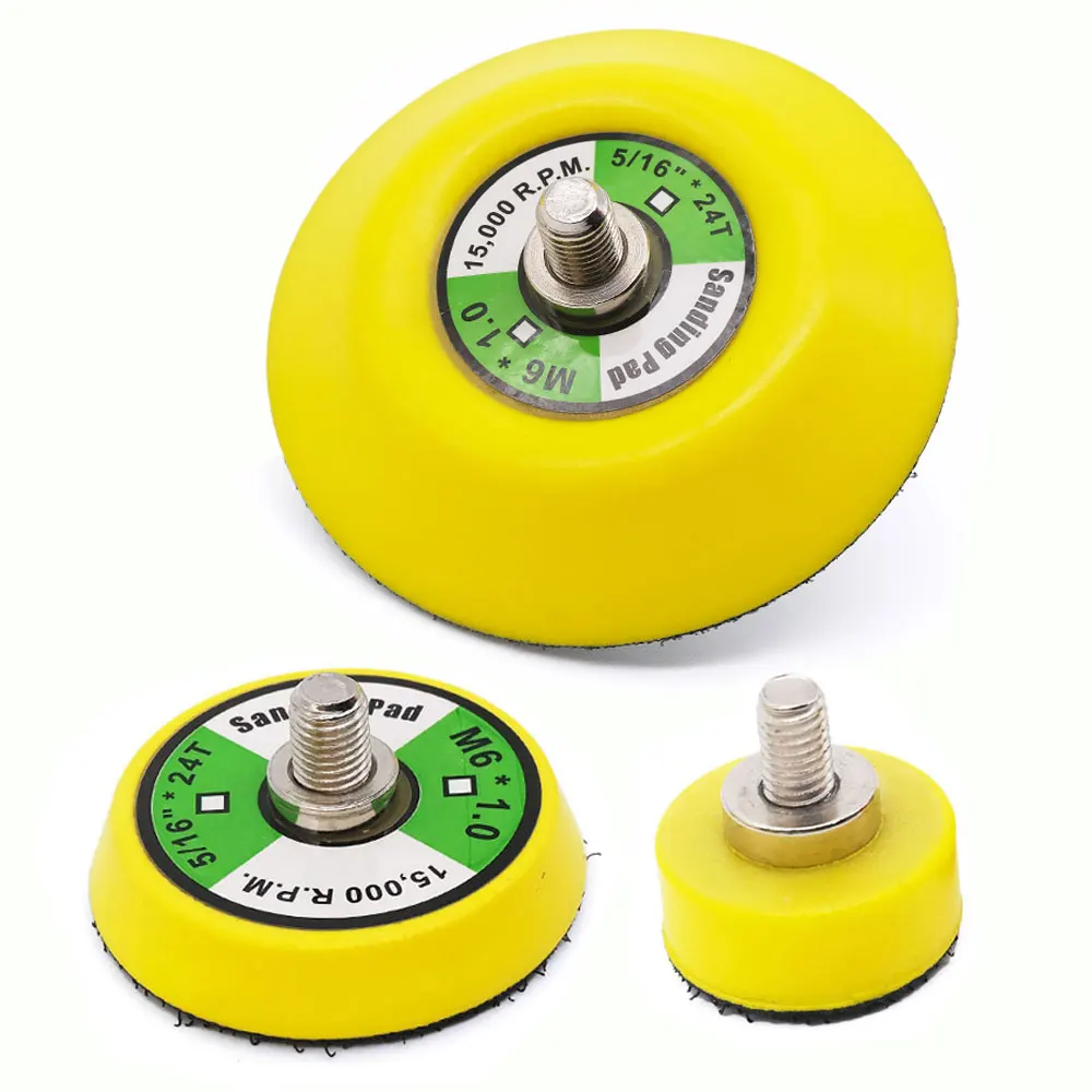 

1/2/3 Inch Polishing Sanding Disc M6 5/16*24T thread Pneumatic Self-ad-hesive Sticky Disk Sandpaper Sucker For Electric Grinder