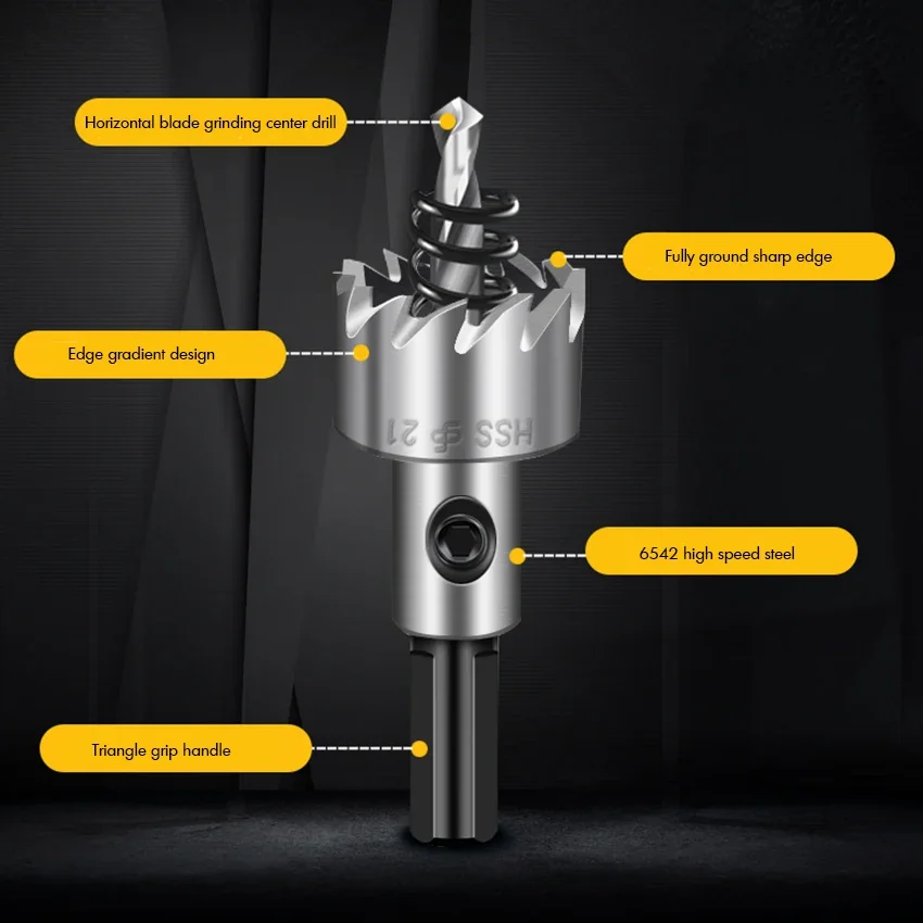 38/40/42/45/48/50/53/55/60/65/70/75/80mm HSS Drill Bit Holesaw Hole Saw Cutter Drilling for Metal Stainless Steel Alloy Cutting
