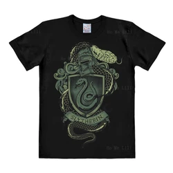 Mens Tshirts High Quality Coat Of Arms Slytherin Logo Snake Easyfit Logoshirt Man'S