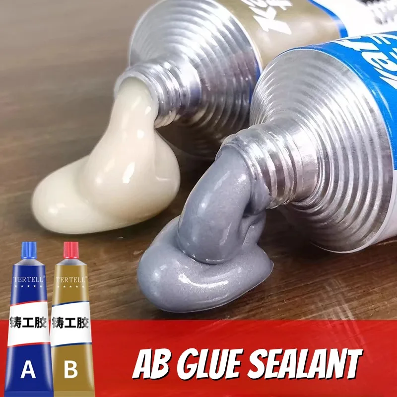 AB Glue Sealant Strong Metal Repair Glue High Strength Cold Welding Glue Magic Plastic Repair Casting Adhesive Heat Resistance