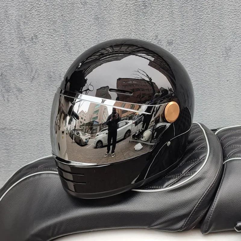 

ORZ Motorcycle Helmet Vintage Cruise Full Helmet Personalized Motorcycle Helmet All Seasons Universal DOT Certified motocross