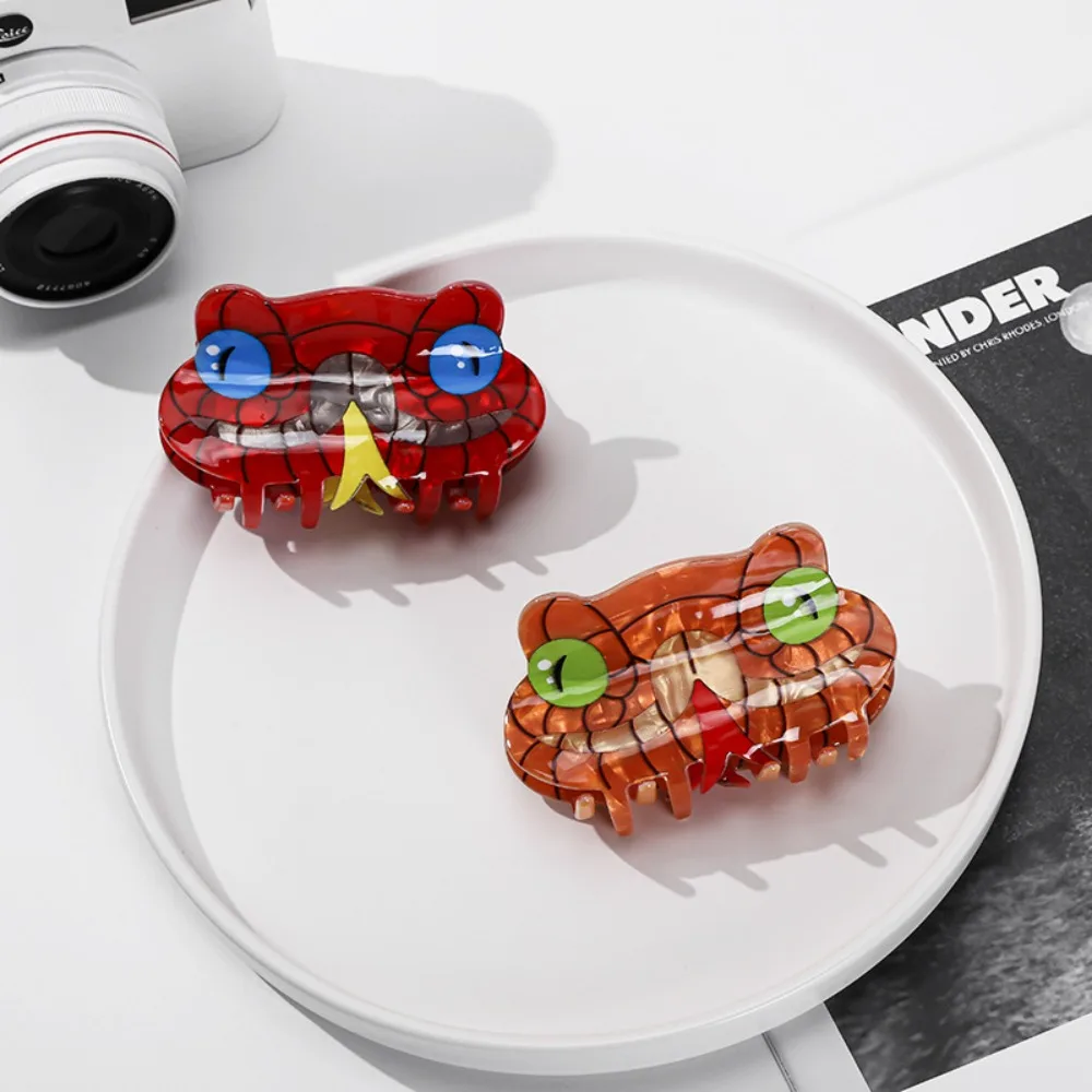Fashion Acetic Acid Acetate Hair Claw Cartoon Personalized Python Claw Clip Headdress Grab Clip Snake Hair Clip Daily
