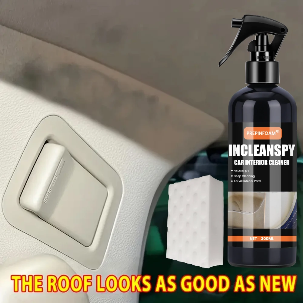 

Автомобильный пенный очиститель для удаления пятен в салоне, многофункциональное кожаное сиденье, ткань для чистки крыши, спрей для ухода, автомойка