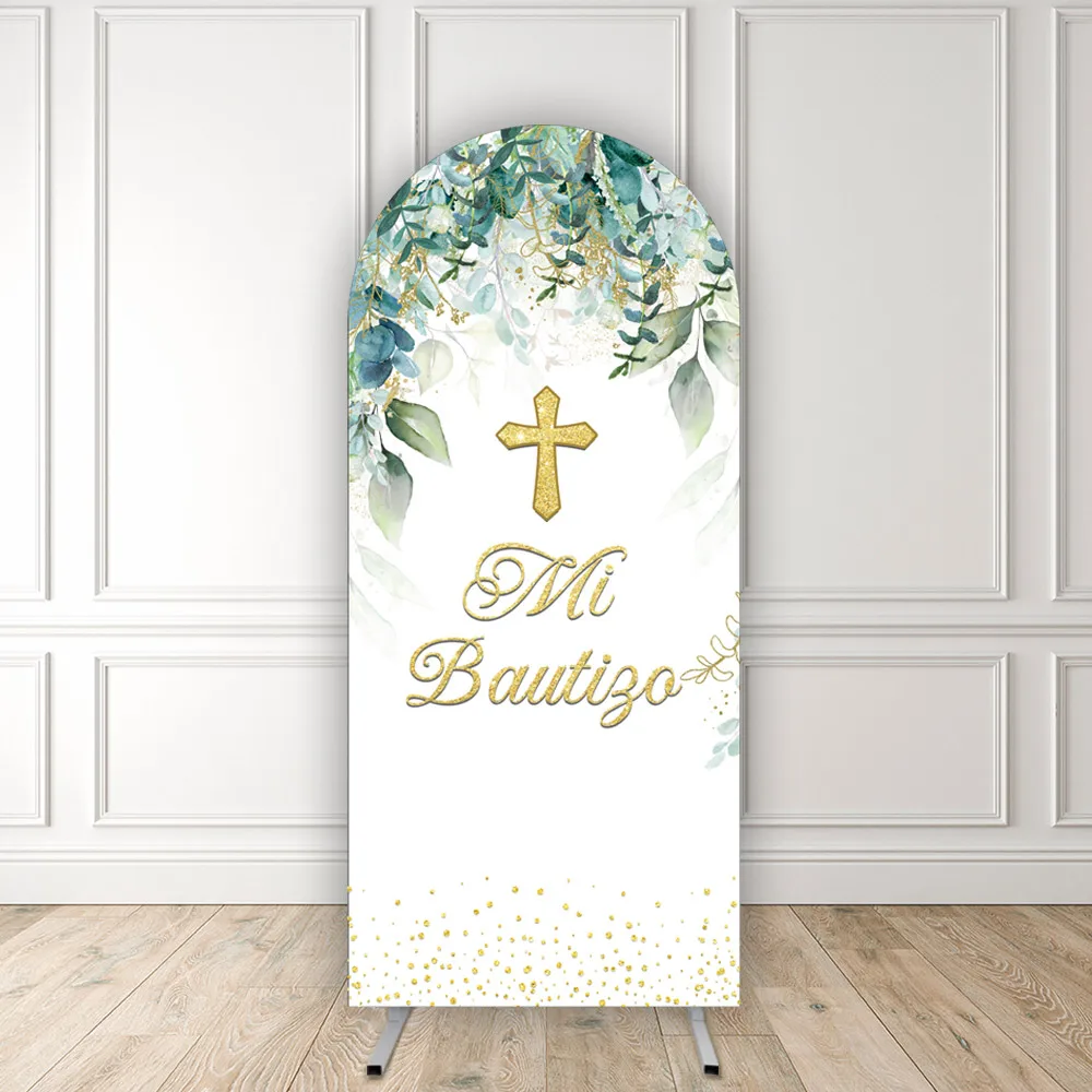

Mehofond Custom Mi Bautizo God Bless Covers Arch Background Wedding Baby Shower Birthday Party Decor Backdrop Photo Doubleside