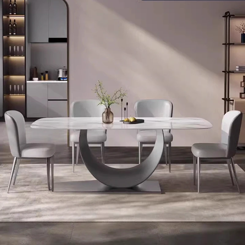 Complete Dining Room Ceramic Table 4 Chairs Dinning Set 6 Luxury Folding Mesa Salon Elegant Tables Kitchen Square Wooden Marble