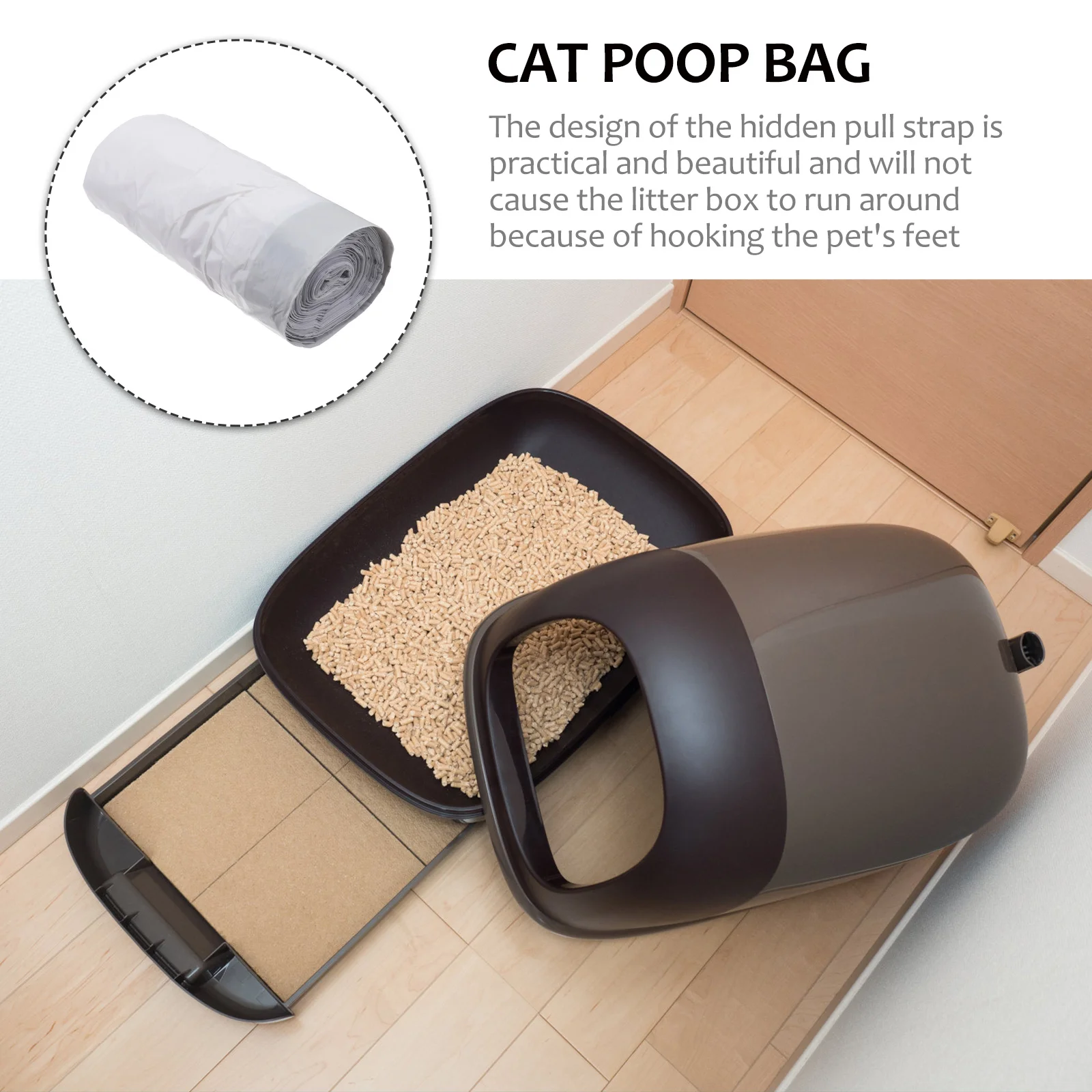 20Pcs Cat Litter Bag Premium Plastic Drawstring Large Capacity Pet Supplies Kitten Toilet Liner Housebreaking Pet Products